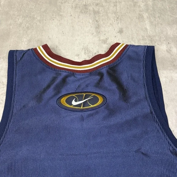 Vintage 90s Nike Basketball Jersey Mens Medium Blue Spell Out Embroidered Y2K - Picture 3 of 7
